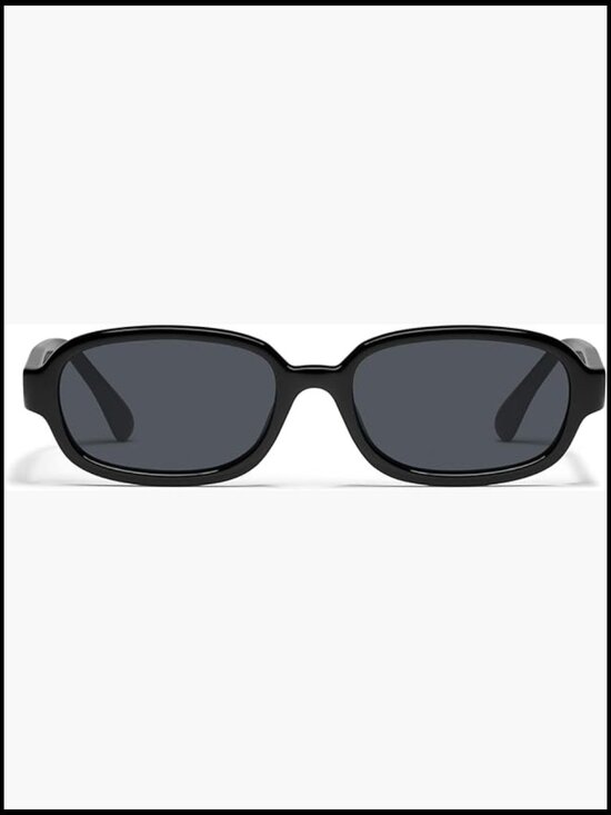 Oversized Sunglasses with UV Protection, Black Frame